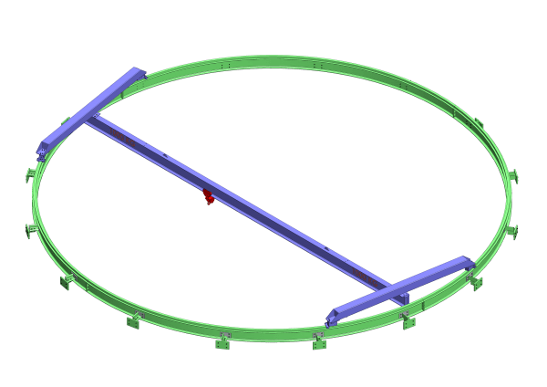 Pont roulant circulaire pour un puit turbine - ABMS Consultants